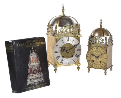 A gilt brass lantern clock, Winterhalder &amp; Hofmeier, late 19th century, the German bell-striking movement with silvered R