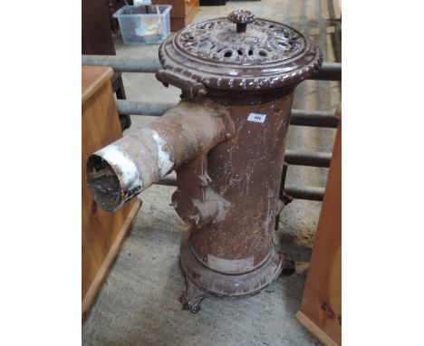 A vintage stove heater