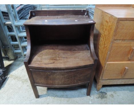A Georgian mahogany step commode