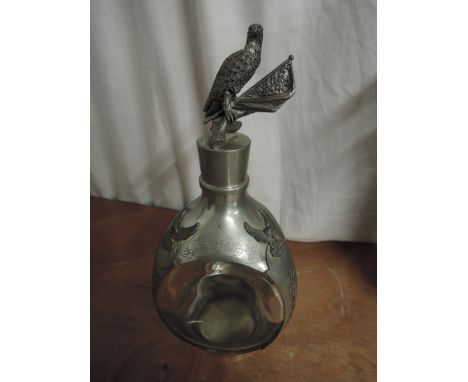 A presentation pewter whiskey flagon from the Milwaukee Harley-Davidson Club 1903-1993