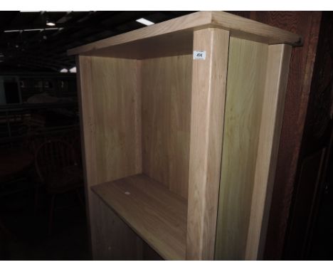 A modern light laminate bookshelf