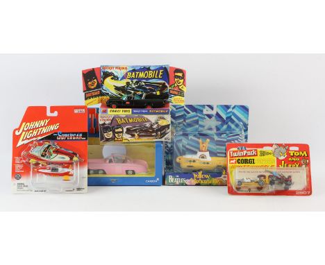 Vintage die-cast boxed model cars - a group of five, includes, Corgi Juniors 1970 Whizz Wheels Tom and Jerry (2507) within or