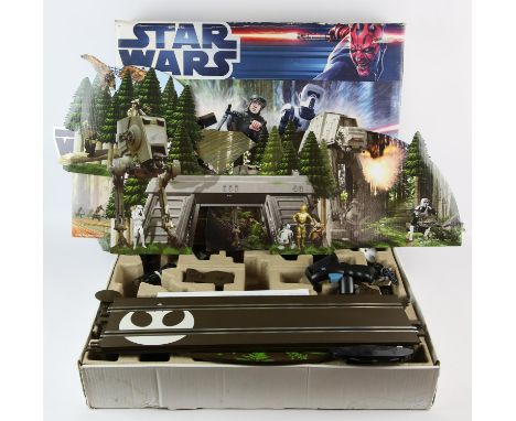 Scalextric Star Wars Battle of Endor Hornby Motor Racing Set comprising cars, track, and accessories, within original box (op