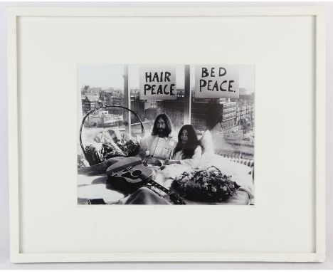 A Pair of hand-numbered Keystone Agency photographic prints of John & Yoko; and The Rolling Stones - comprises: After Nico Ko