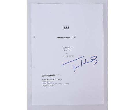 Tom Hanks, Big (1988) Autographed replica film script cover page.- a single sheet, marked Revised Script 7/2/87, Signed by To