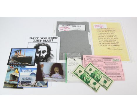 Miscellaneous Film related Props and Ephemera - comprises: The Exorcist (1973) a colour make-up effects test photograph; Cons
