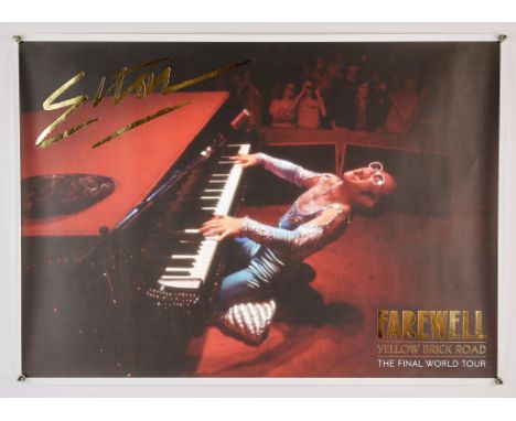 Elton John: Farewell Yellow Brick Road The Final World Tour poster  Limited edition lithograph, rolled, 27 ½ x 19 ¾ inches, w
