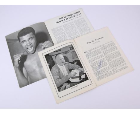 Boxing: A Pair of 1966 Official Souvenir Championship Programmes  Muhammed Ali v Henry Cooper, The Heavyweight Championship o