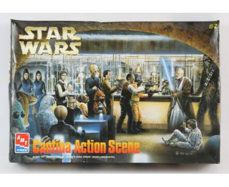 Star Wars: Boxed 1998 AMT-ERTL Cantina Action Scene Model Kit (8205) complete within original box. 