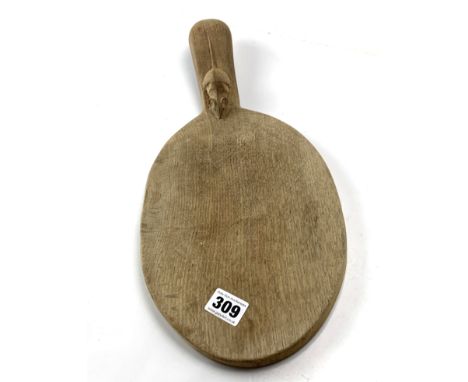 Mouseman cheeseboard 14.5" long x 7" wide