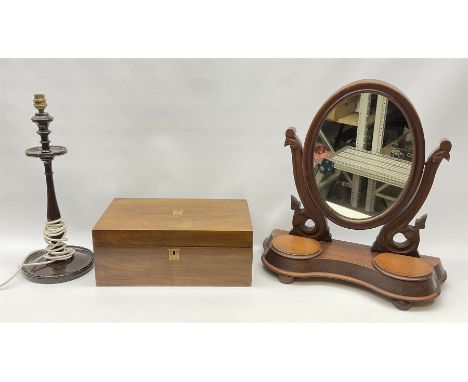 A late Victorian walnut desk slope, with brass escutcheon and vacant brass cartouche to the hinged opening cover, H16cm L40cm