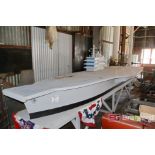 Model Aircraft Carrier, #53, Approx 12' w/ Castered Table