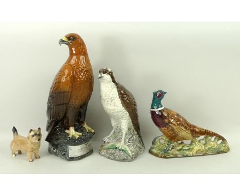 A group of Beswick, comprising a pheasant, number 1226, 15cm, Cairn terrier, 7cm, Beneagles Blended Scotch Whiskey decanter m