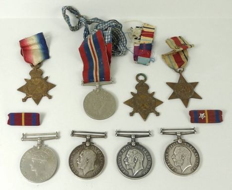 A quantity of assorted WWI and WWII medals, comprising three 1914-1918 British War Medals awarded to 184439 Pte E Robinson La