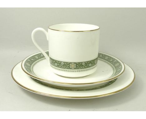 A Royal Doulton porcelain part tea and coffee service in the Rondelay pattern, H.5004, comprising two sucriers, seven coffee 