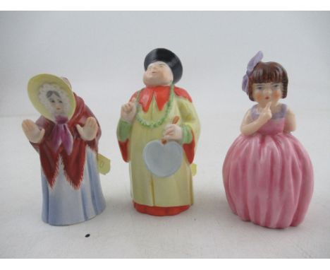 Three Royal Worcester candle snuffers, Mandarin , Granny snow and Hush&nbsp;
