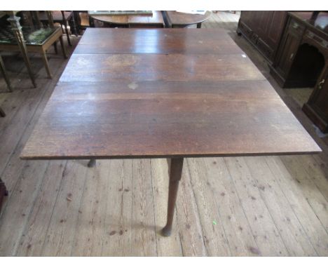 A 19th century oak gate leg table, 62ins x 49ins