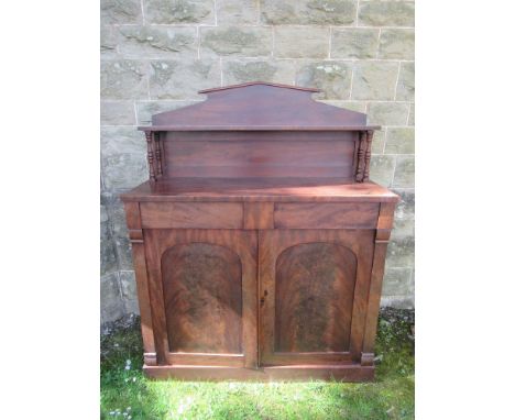 A Victorian mahogany chiffonier, width 45ins, height 59ins