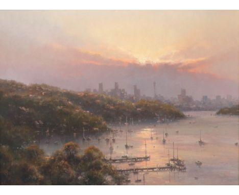Ramon Ward-Thompson (New Zealand, b. 1941), Sydney Sunrise, signed 'R Ward-Thompson' (lower left) and inscribed with title an