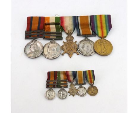 A South Africa and First World War medal group to T.B. Gilchrist S.A.M.S., Queens South Africa medal with Transvaal & Natal c