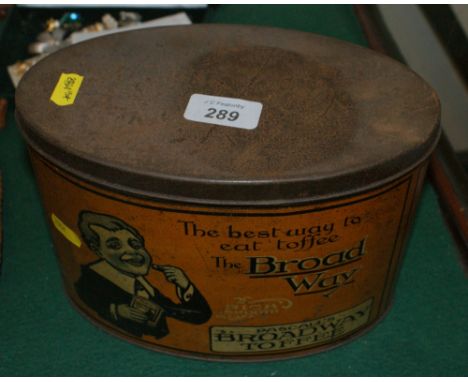 Vintage Broadway Toffee tin