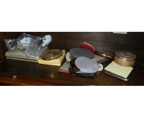 Collection of 13 powder compact cases