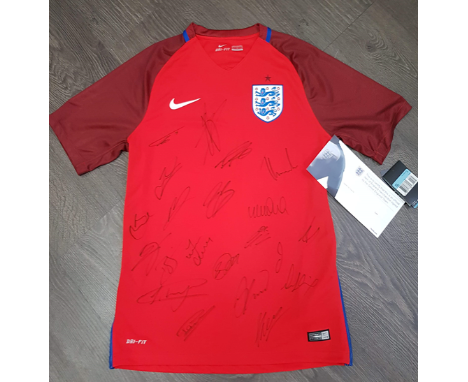 Signed England Away shirt - full squad signed away shirt, with certificate of authenticity to certify this is an official ite