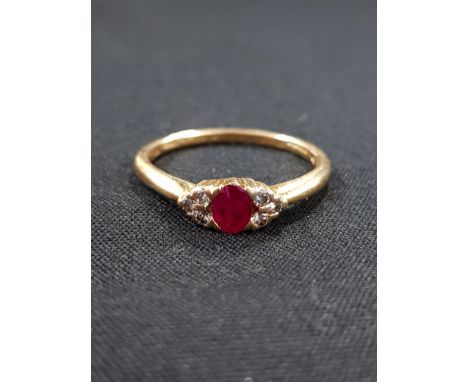 18 CARAT GOLD RUBY AND DIAMOND RING