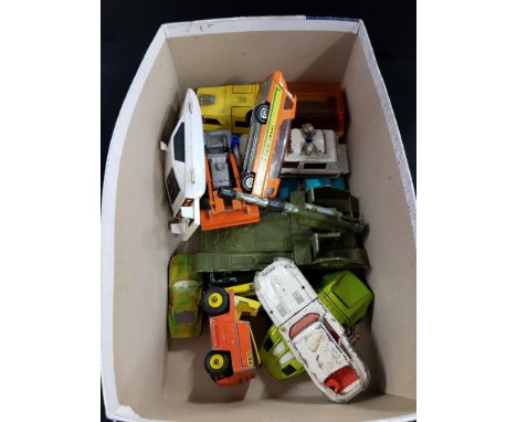 BOX OF VINTAGE DINKY AND OTHER MODELS