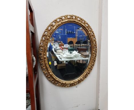OVAL GILT MIRROR