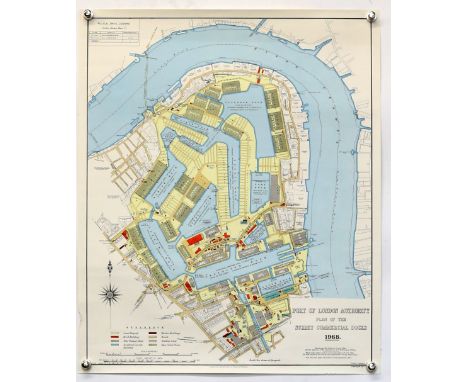 Hydrographic Office map 'Port of London Authority Plan of the Surrey Commercial Docks 1968', Based upon the Ordnance Survey M