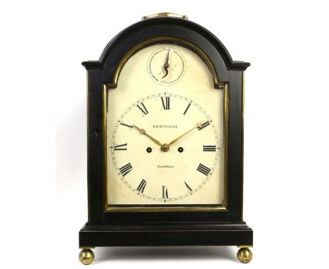 Early 19th century bracket clock by D &amp; W Morice, Cornhill, London, fussee movement, striking a bell on the hour, signed 