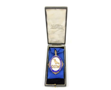 Silver-gilt and enamel medal for the Chartered Institute of Secretaries, awarded to Percy Lloyd Tanner, President 1943, in or