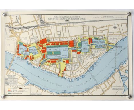 Hydrographic Office map 'Port of London Authority Plan of the London &amp; St Katherine's Docks 1968', Based upon the Ordnanc