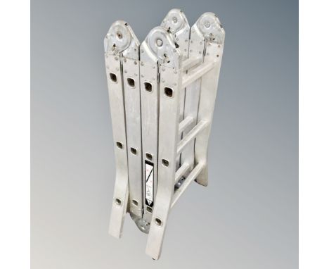 An Abru folding aluminium multi function ladder 
