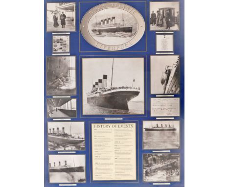 After Father Browne. RMB Titanic Liverpool, History of Events, framed print, 79cm x 59cm.