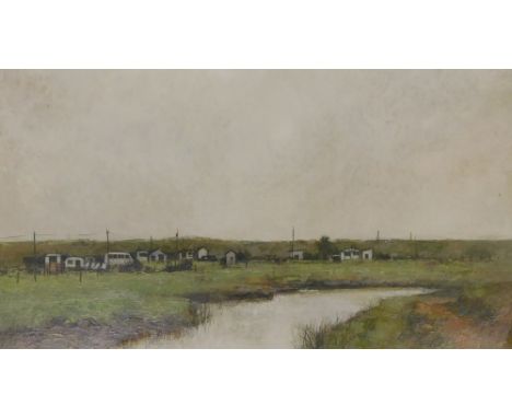Peter Brannan (1926-1994). Behind the sea wall, oil on board, signed and dated (19)77, 27.5cm x 49cm. Exhibited One Man Show,