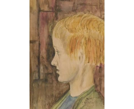 Maurice R Sheppard (20thC). Angela, watercolour, signed, titled and dated July (19)63, 34cm x 24cm.