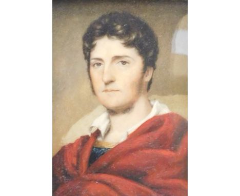 George Hayter (1792-1871). Self portrait, head and shoulders (while at Southampton), watercolour, signed and dated 1810 verso