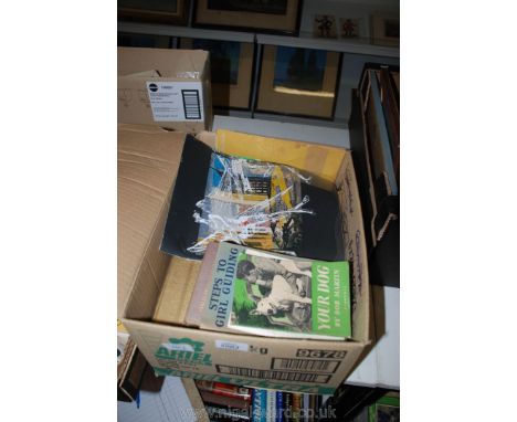 A box of books including Girl Guide Books, Royal Coronation Souvenir Book, etc 