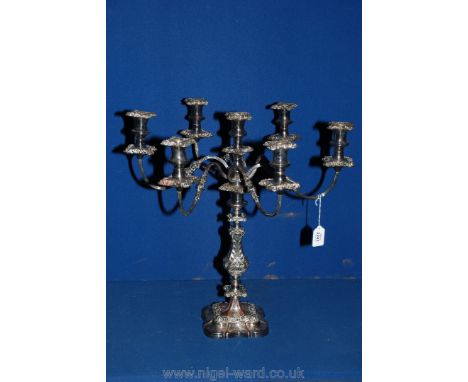Seven epns four Candelabra Sconces