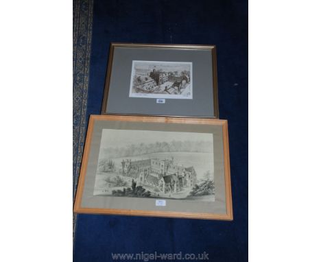 Two Architectural Prints both of St. Paul's College, Cheltenham one by Harold Sayer and one dated 1846