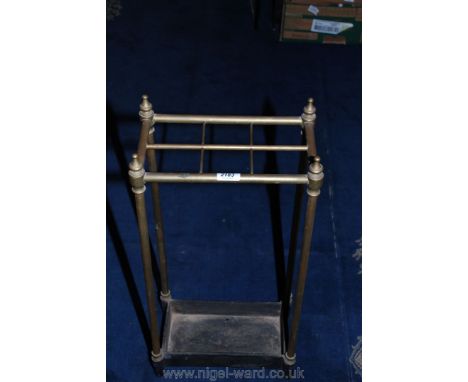 A 19th century six division brass Stick Stand