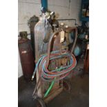 Gas Burning Torch with Stand and Pipes (bottles not included)