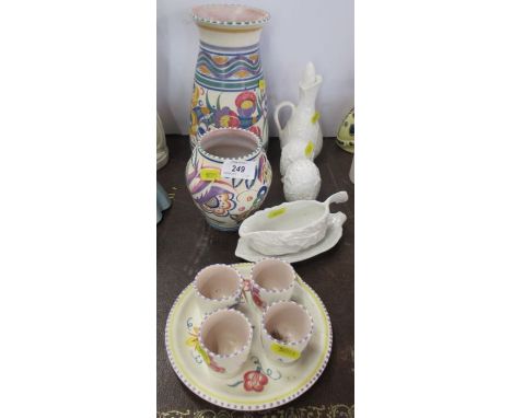 A collection of Poole china, including vases, together with Coalport.&nbsp;
