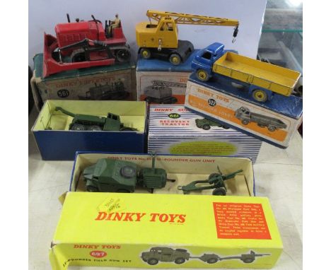 A Dinky Supertoys Blaw Knox Bulldozer, 561, boxed, together with a Dinky Supertoys Coles Mobile Crane, 571, boxed, a Dinky To