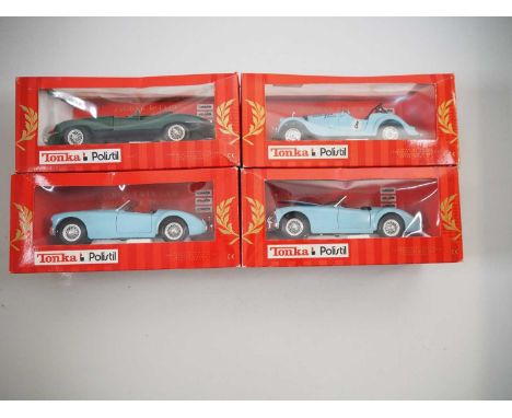 A group of TONKA POLISTIL 1:18 scale 1950s and 1960s sports cars - VG in G boxes (4)