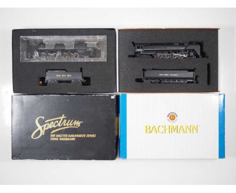 A pair of American outline HO gauge steam locomotives comprising a BACHMANN Niagara in New York Central livery and a SPECTRUM