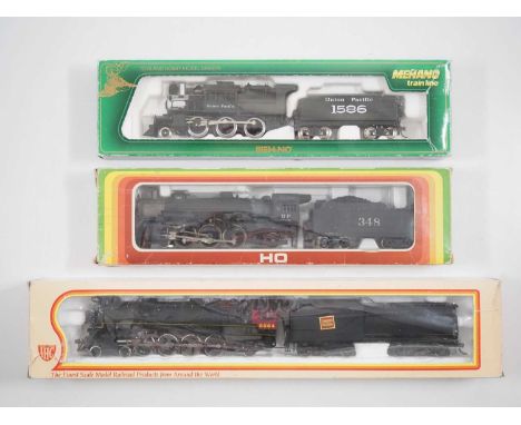 A group of American outline HO gauge boxed steam locomotives by IHC/MEHANO in various liveries - G/VG in F/G boxes (3)