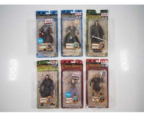 A group of TOY BIZ Lord of the Rings figures - VG/E in F/G cards (6)